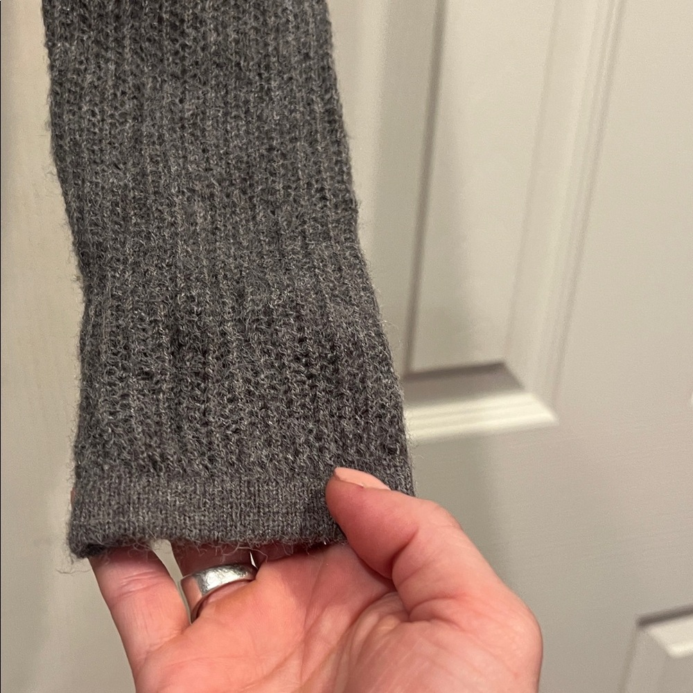 Topshop brand Charcoal Cowl Neck crop Sweater - Picture 5 of 9